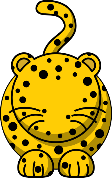 Leopard With No Face Clip Art At Clker - Cartoon Leopard (378x598)