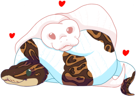 Ball Pythons Make Me Feel Better - Cartoon (500x375)