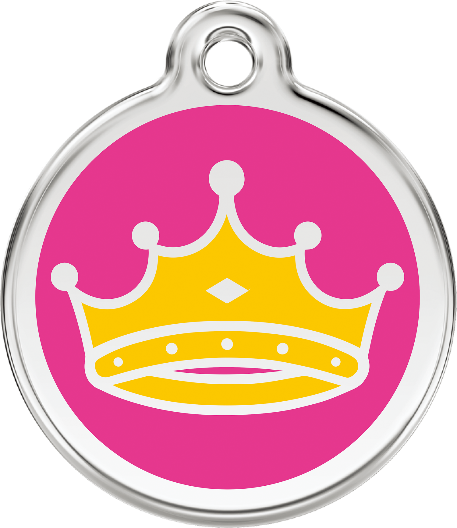 1qchpm, 9330725055568, Image - Red Dingo Queen Pet Id Tag - Hot Pink (1500x1734)