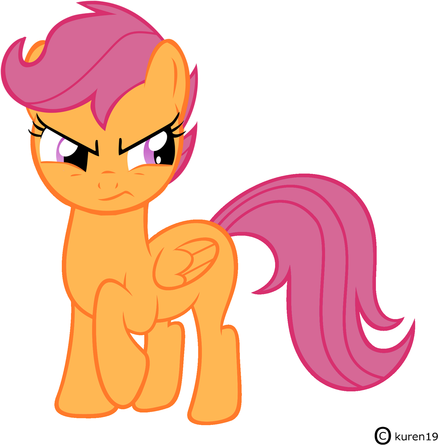 Drawing Mesmerizing My Little Pony Scootaloo 22 Large - Mlp Scootaloo Angry (2200x2200)
