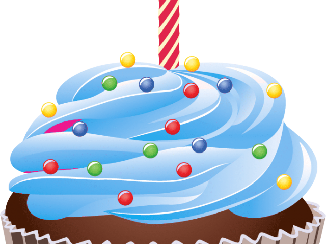 Icing Clipart Cake Drawing - Happy Birthday Cupcake Png (640x480)