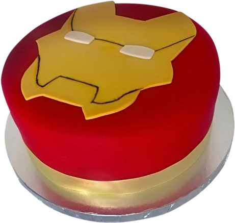 Iron Man Cake - Iron Man Fondant Cake (500x500)