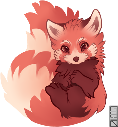 Red Panda Drawing Furry For Kids - Red Panda Drawing Chibi (600x600)