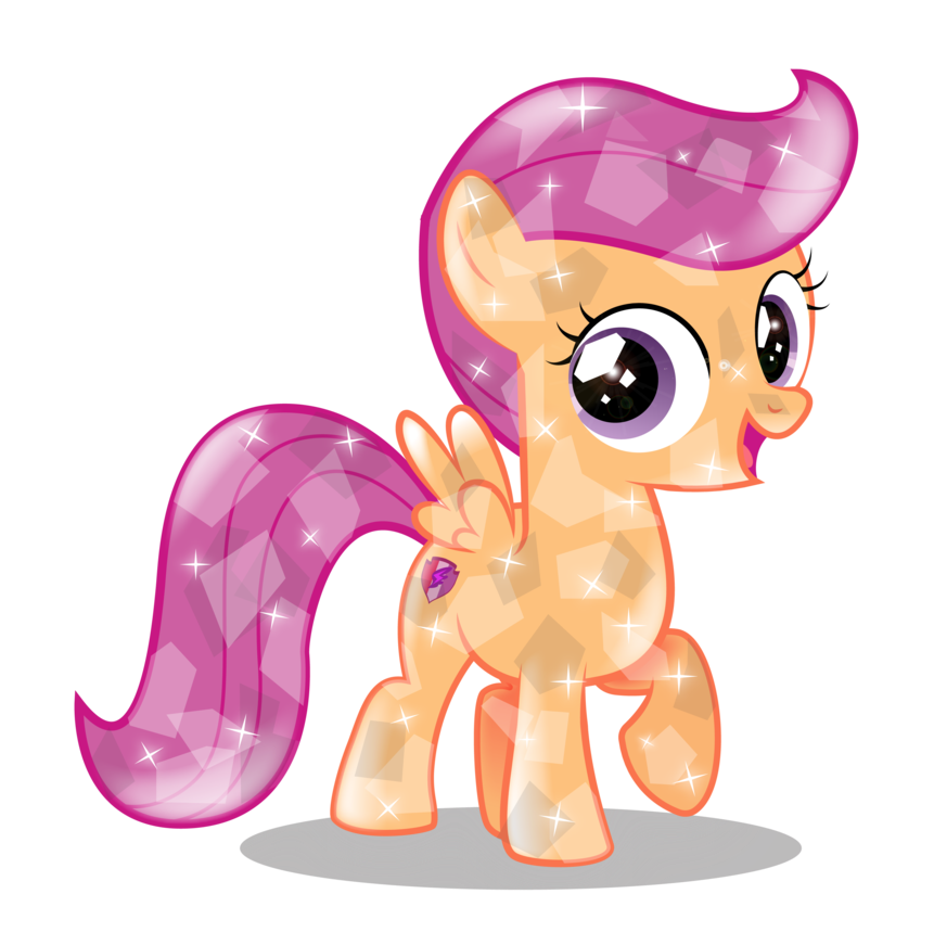 Drawing Impressive My Little Pony Scootaloo 21 Crystal - My Little Pony Scootaloo (888x900)