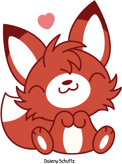 Cute Red Fox Drawing For Kids - Adorable Fox (600x600)