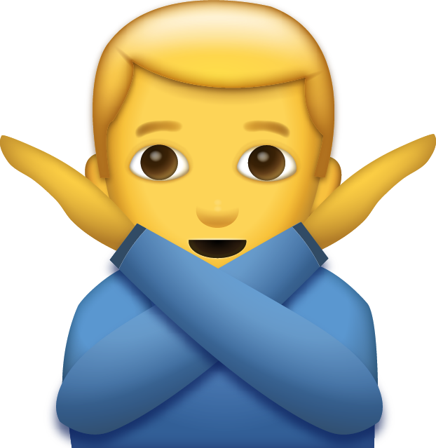 Man Saying No Emoji (622x639)