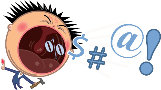 “cursing” Does Not Mean Saying Vulgar, Crude Or Disrespectful - No Bad Words Clipart (554x311)