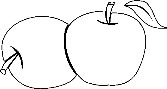 Two Apples Coloring Page Coloringcrewcom - Mcintosh (600x470)