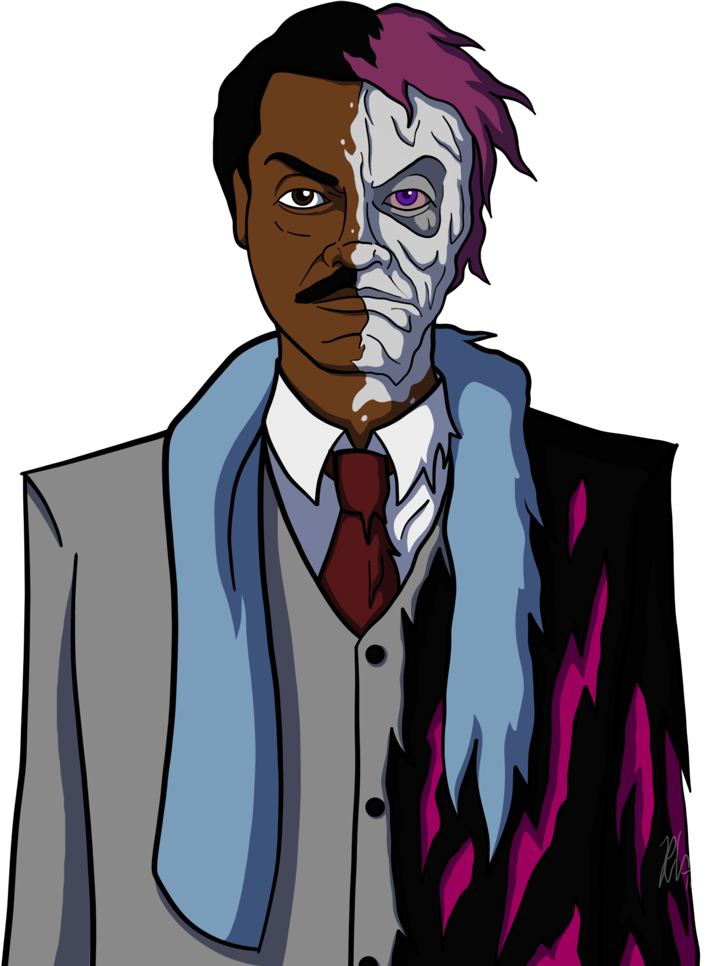 Billy Dee Two-face Take 3 By Araghenxd - Billy Dee Williams Two Face (1600x2071)