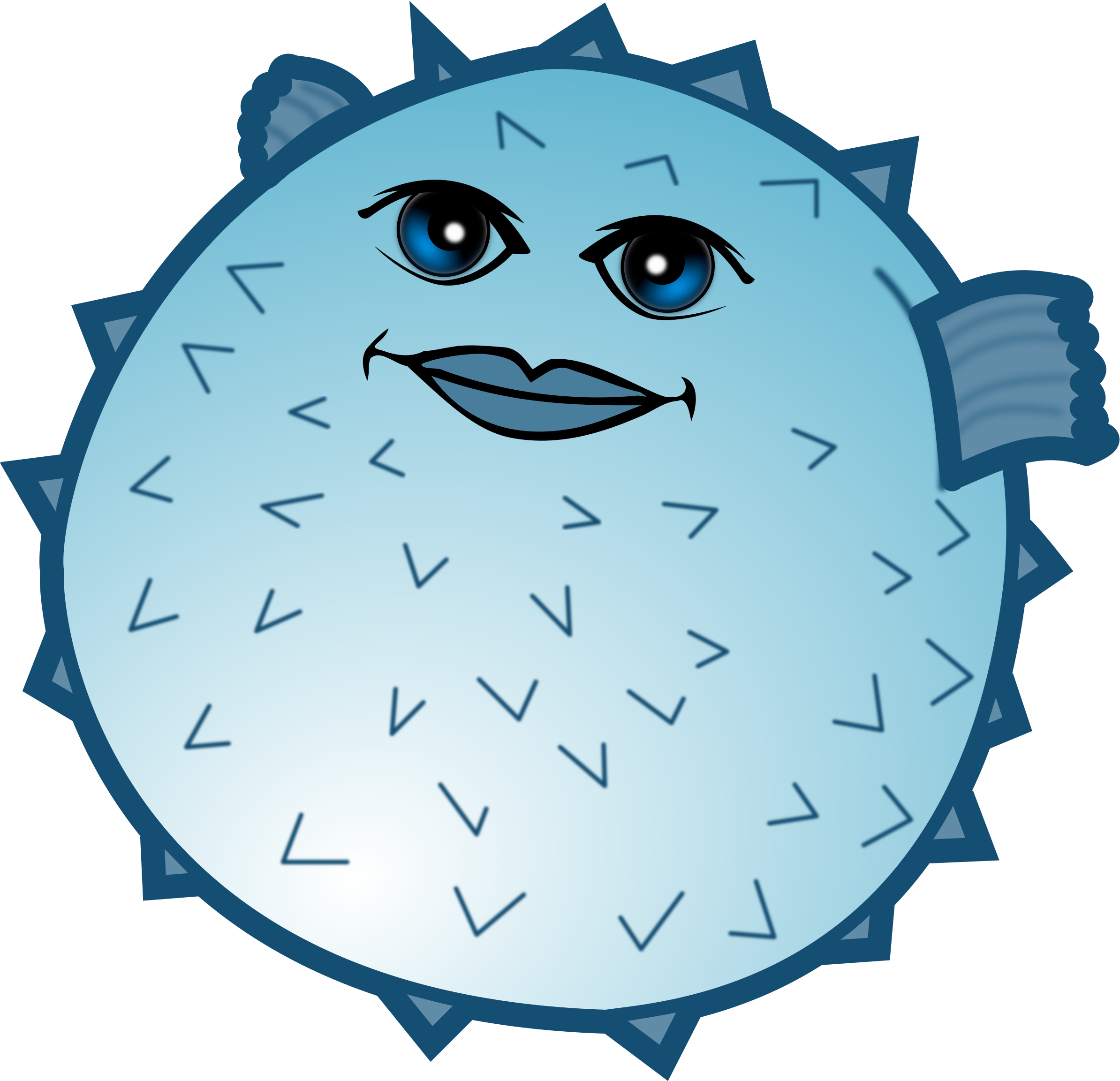 Blowfish Clipart Cartoon - 3 Fische Transparent Cartoon (2400x2400)