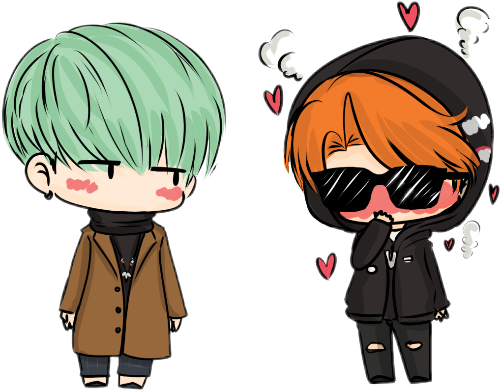 Yoonmin Minyoongi Yoongi Parkjimin Jimin Bts Kpop Oppa - Yoonmin Chibi (1019x796)