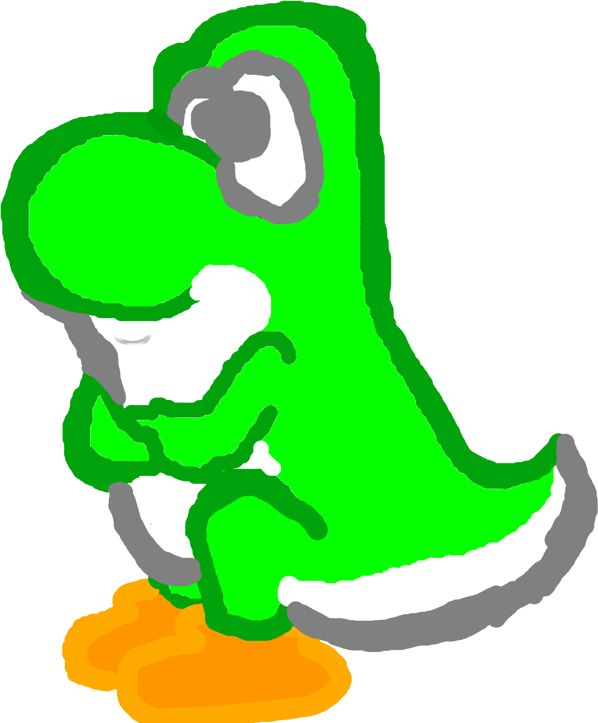 Messed Up Yoshi Drawing By Luigiruigi11123 Messed Up - Messed Up Drawings (1600x1600)
