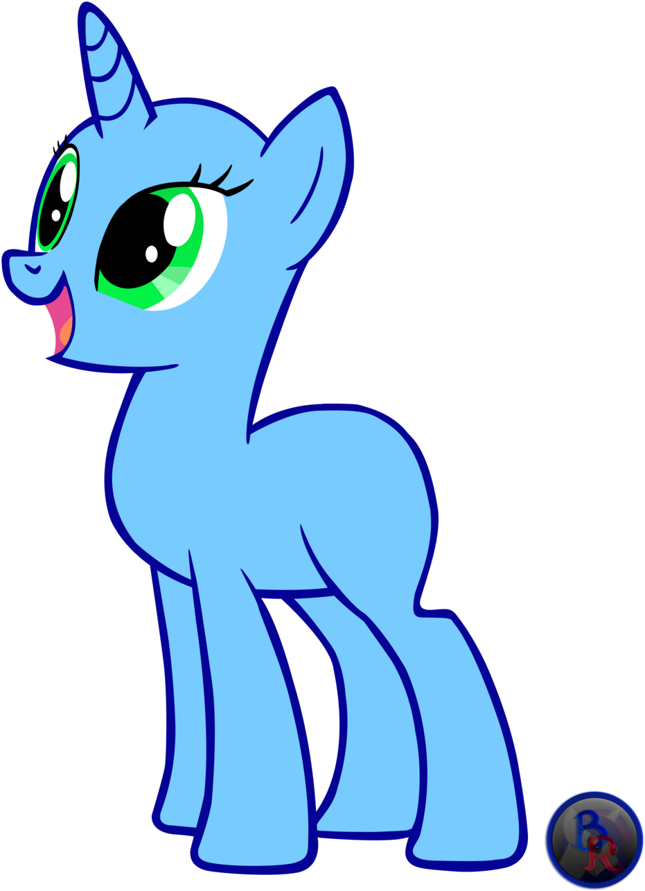 Mlp Unicorn Base Stand /free2use By Mlpblueray - Draw A Unicorn Mlp (1024x1363)