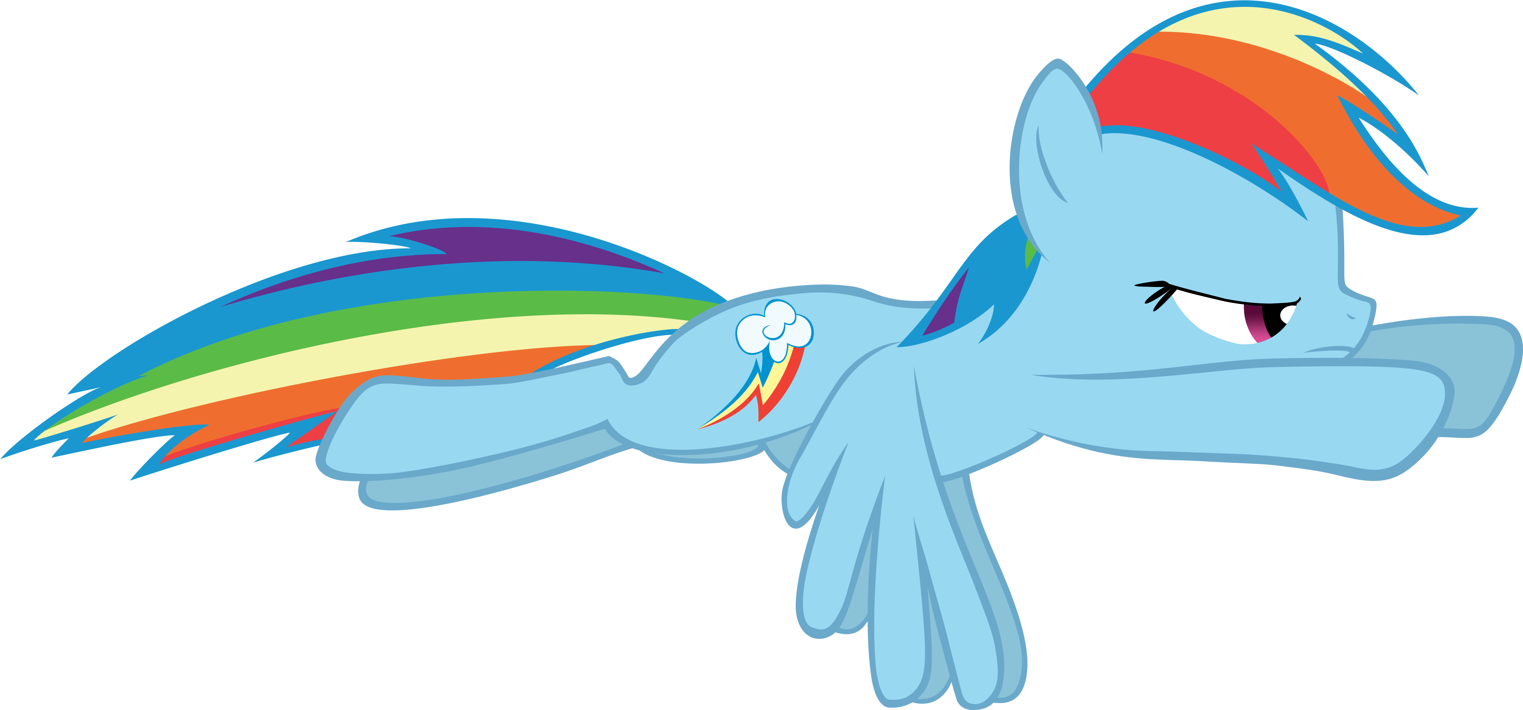 My Little Pony Drawing Rainbow Dash Flying - Rainbow Dash (5000x2333)