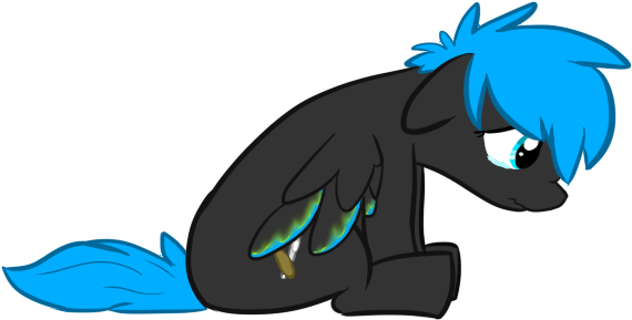 Sad Pony By Chiiboo On Deviantart - Sad Pony Png (644x408)