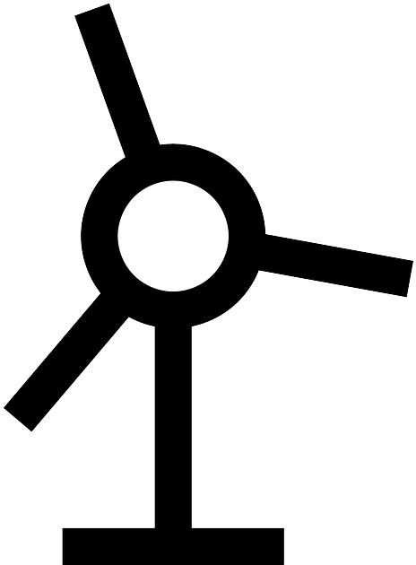 Symbol, Symbols, Japanese, Mill, Wind, Windmill - Windmill Map Symbol (479x640)