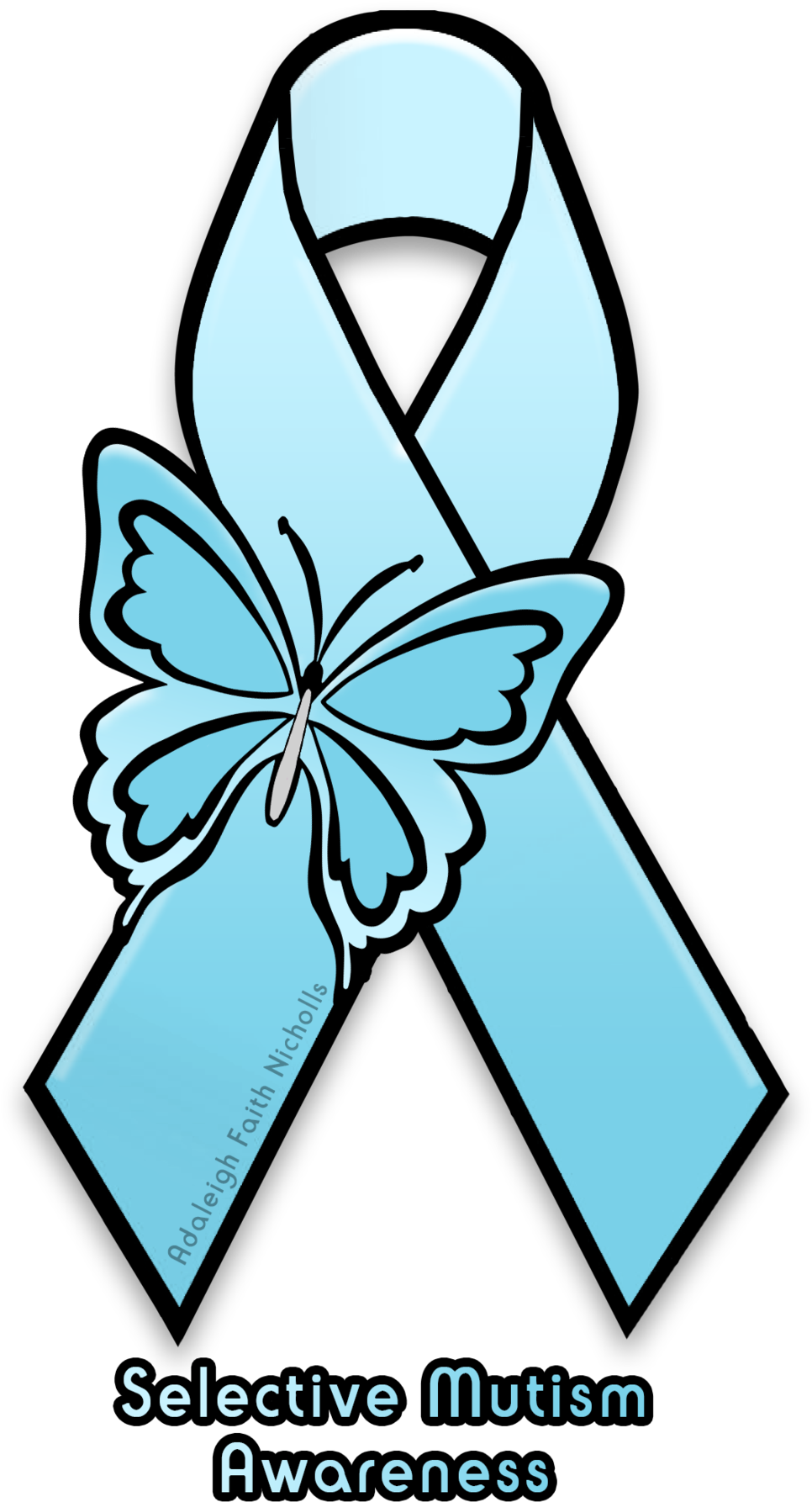 Selective Mutism Awareness Ribbon By Adaleighfaith - Mental Health Green Ribbon Png (1280x1829)