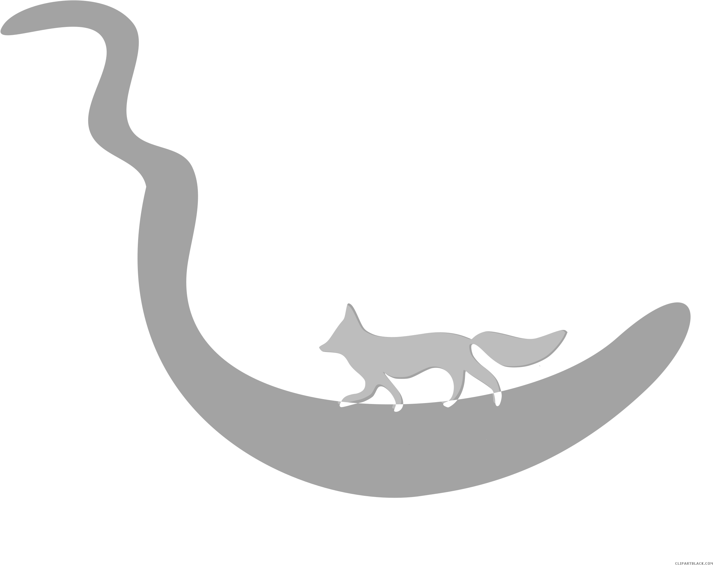 Fox Silhouette Animal Free Black White Clipart Images - Portable Network Graphics (2400x2000)