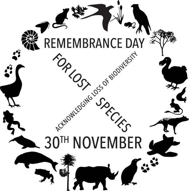 Lost Species Day Logo Designed By Julia Peddie - Remembrance Day For Lost Species (610x618)