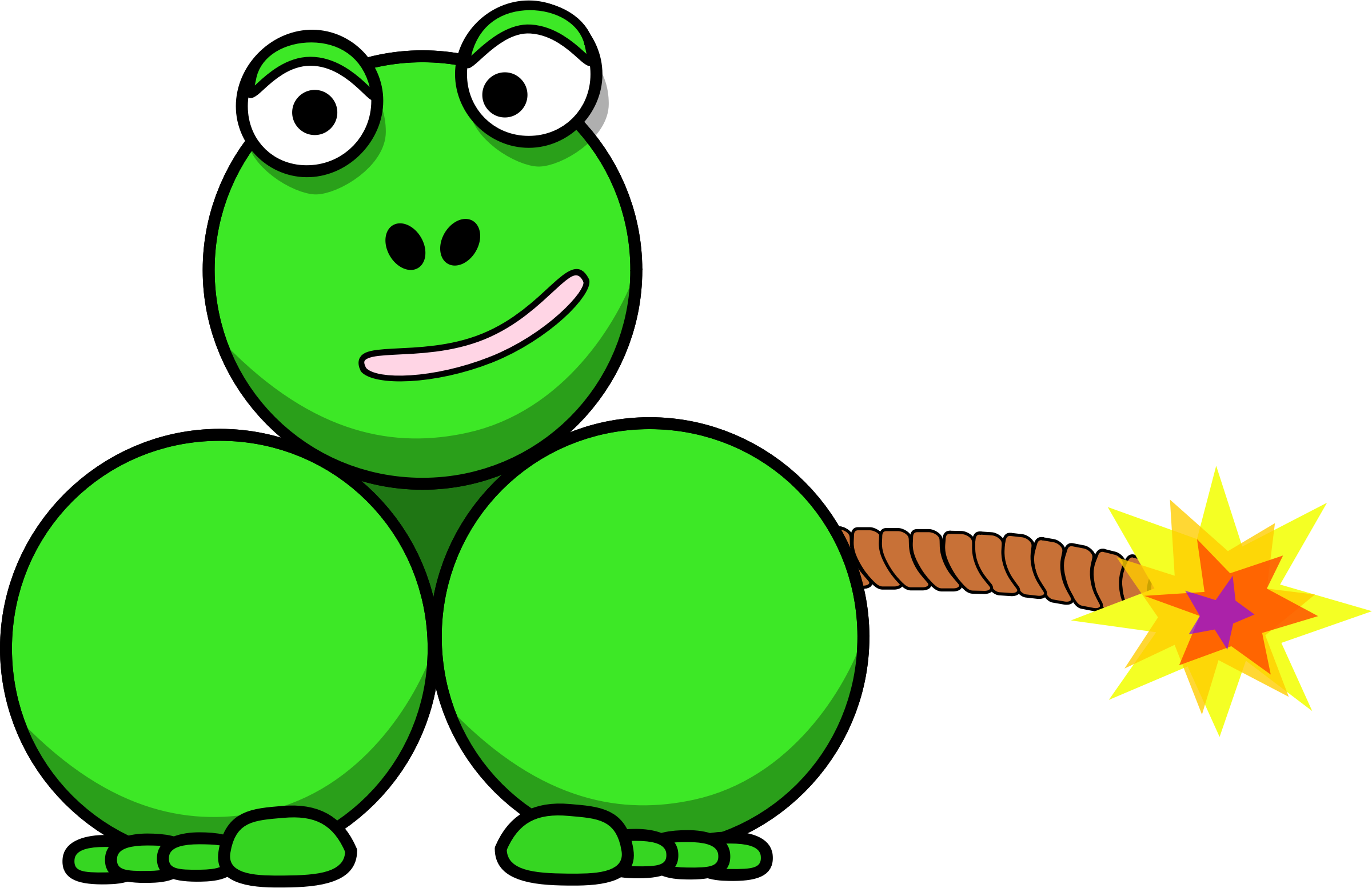 Big Image - Sad Cartoon Frog (2400x1554)