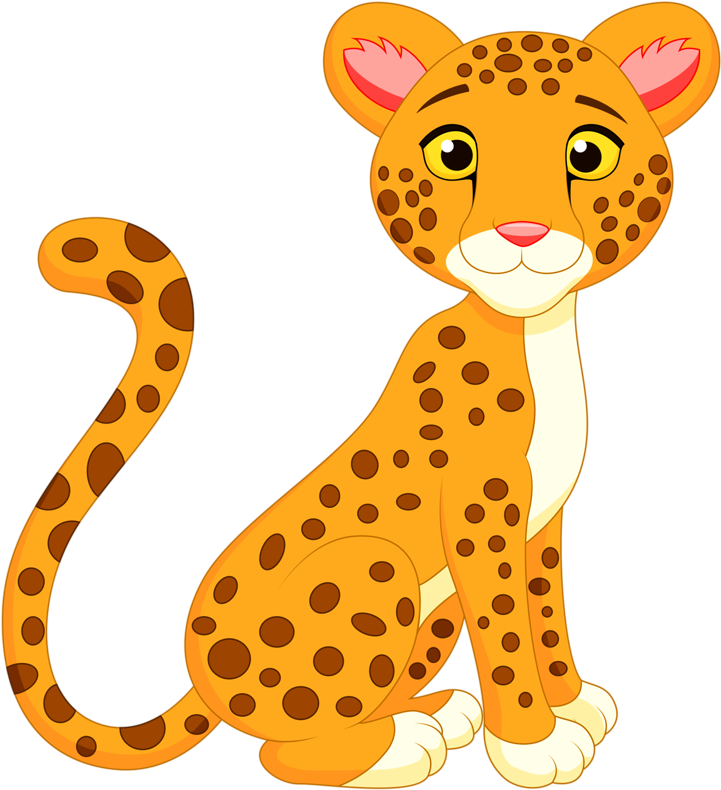 Para Ver Mais Imagens Png De Safari Clique Em - Cartoon Cheetah (734x800)