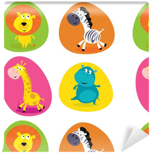 Cute Safari Animals Set - Jungle Animal Vector (400x400)