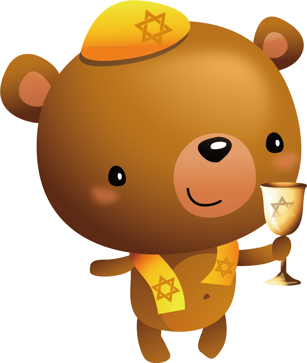 Bear Hanukkah Cartoon Euclidean Vector Greeting Card - Bear Hanukkah Cartoon Euclidean Vector Greeting Card (1363x1478)