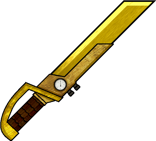 Steampunk Gold Sword - Gold Sword Minecraft Png (512x512)