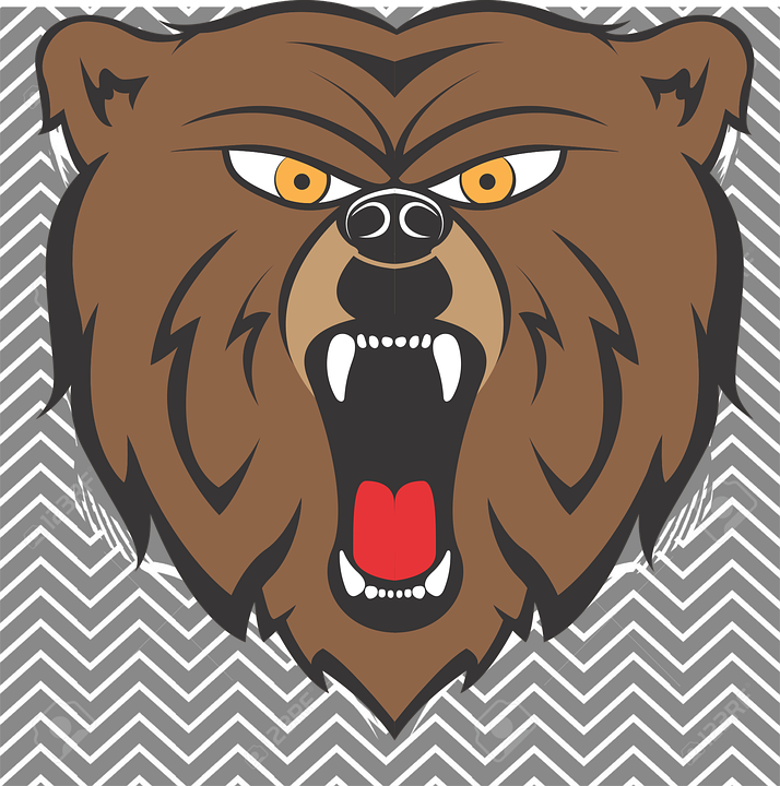Angry Cartoon Bear - Oso Feroz Animado (714x720)