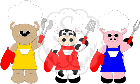 Three Little Chefs - Cartoon (600x363)