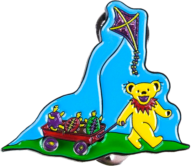 Grateful Dead Terrapin & Bear Red Wagon Pins - Taylor Swope (630x630)