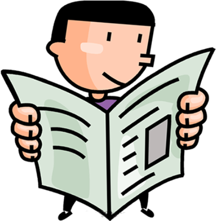 Youth News - Reading Newspaper Png (450x450)