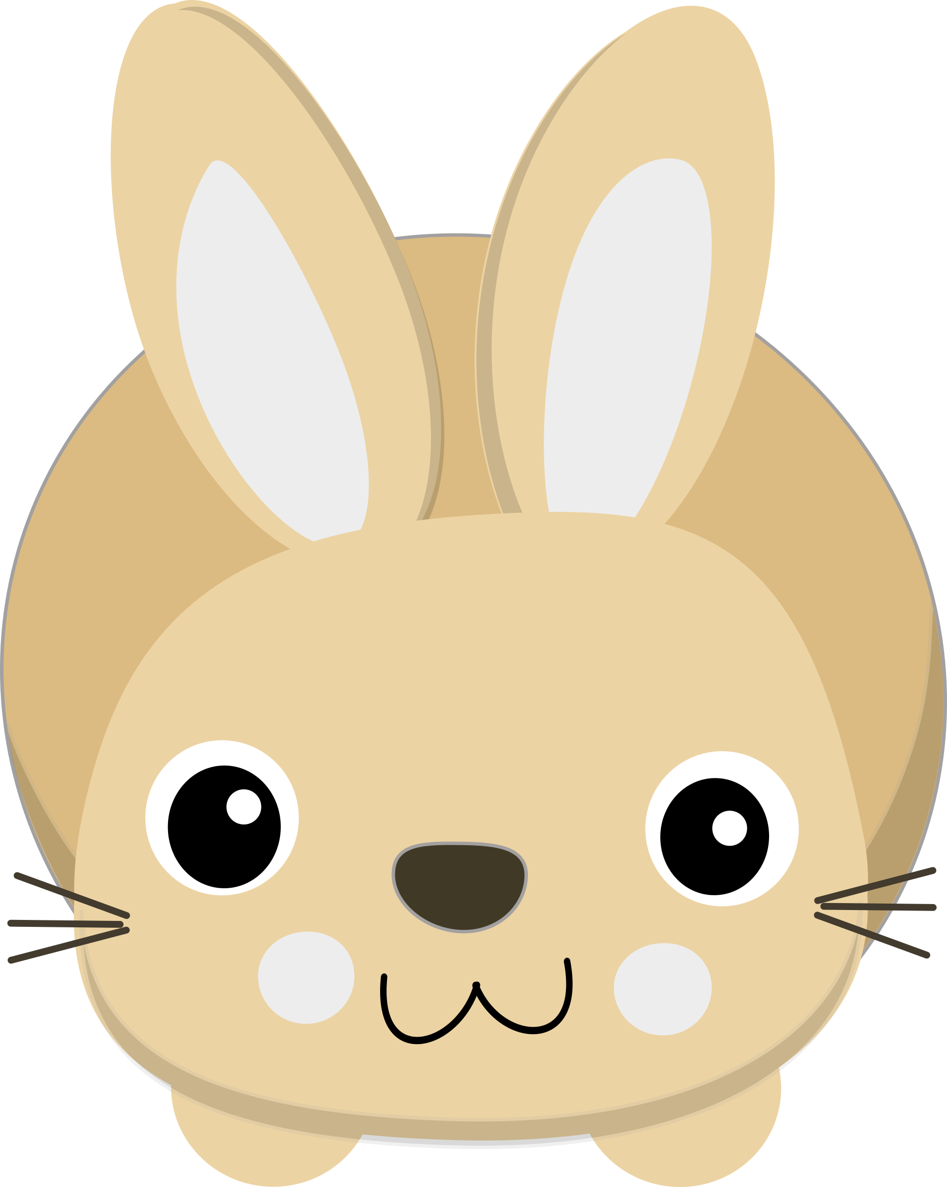 Rabbit Clipart Hd Jpg - Cute Bunny Png (1916x2400)