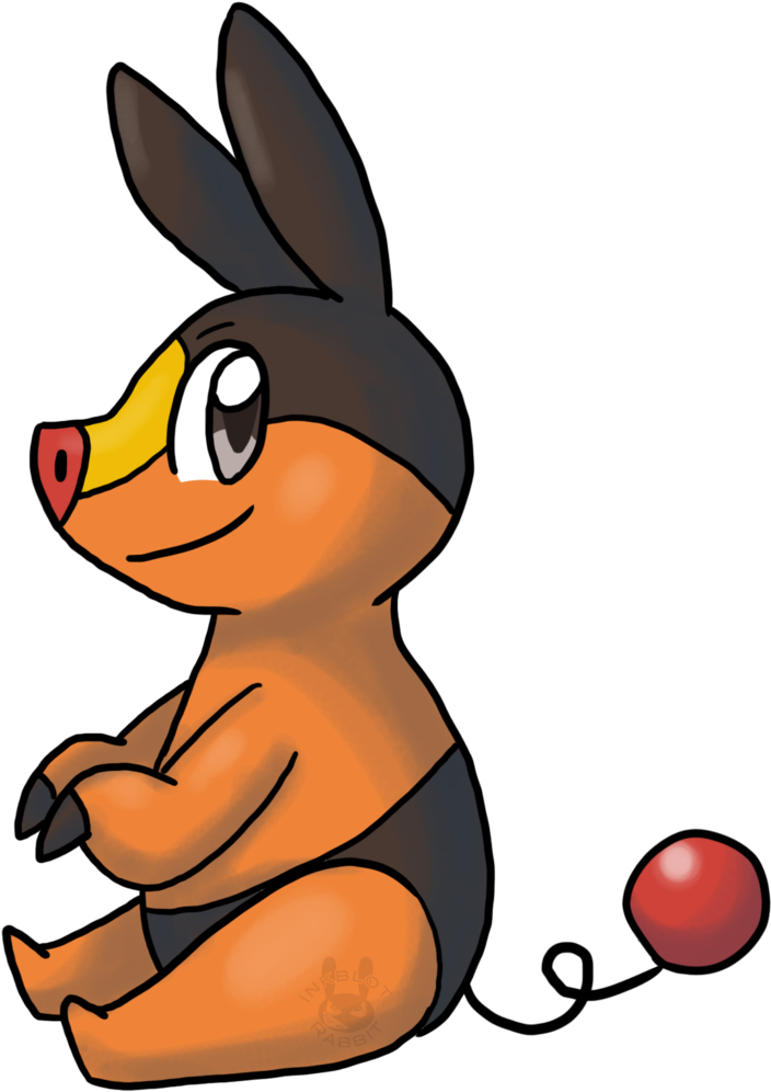 Sitting Tepig By *inkblot-rabbit On Deviantart - Rabbit Name In Pokemon (763x1048)