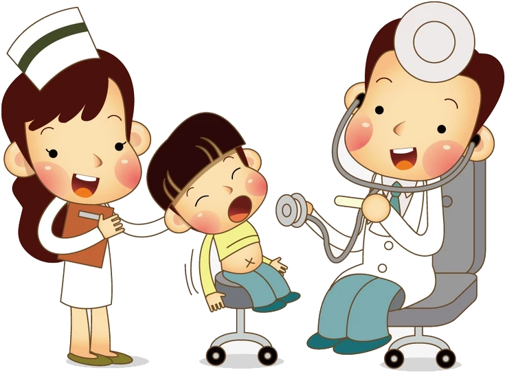 Pediatrics Child Clinic Hospital Febrile Seizure - 看 醫生 卡通 (827x711)