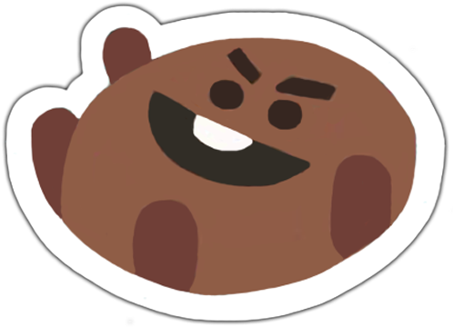 Bt21 Shooky Sticker By Baebwi - Bt21 Stickers Png (500x500)