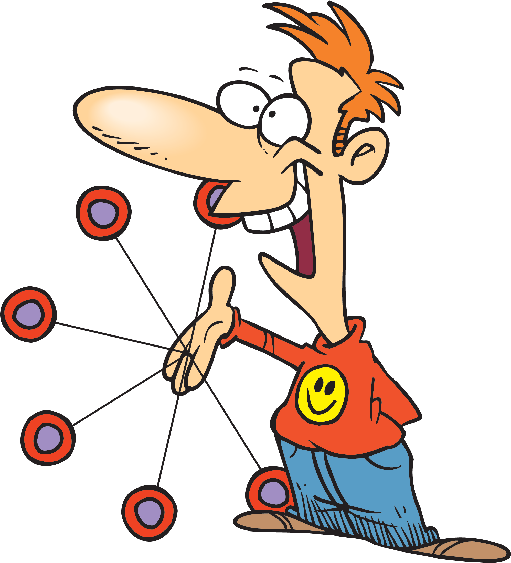 National Yo-yo Day - Man Playing Yoyo Cartoon (2000x2207)