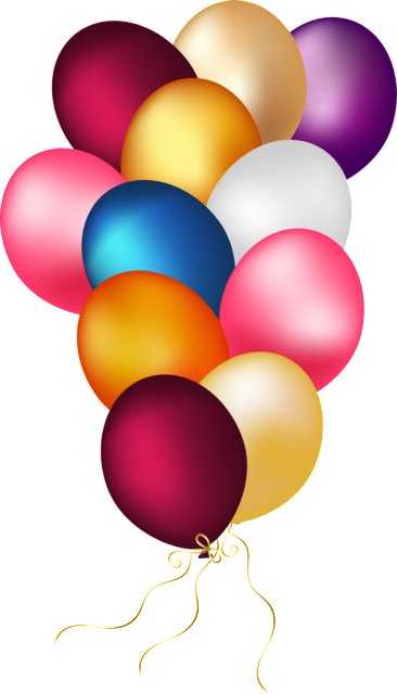 Birthday Clipartbirthday - Globos Cumpleaños Png Transparente (366x640)