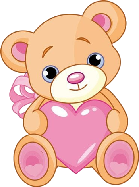 Royalty-free Clipart Illustration Of A Cute Teddy Bear - Drawing Of Teddy Bear With Hearts (600x600)