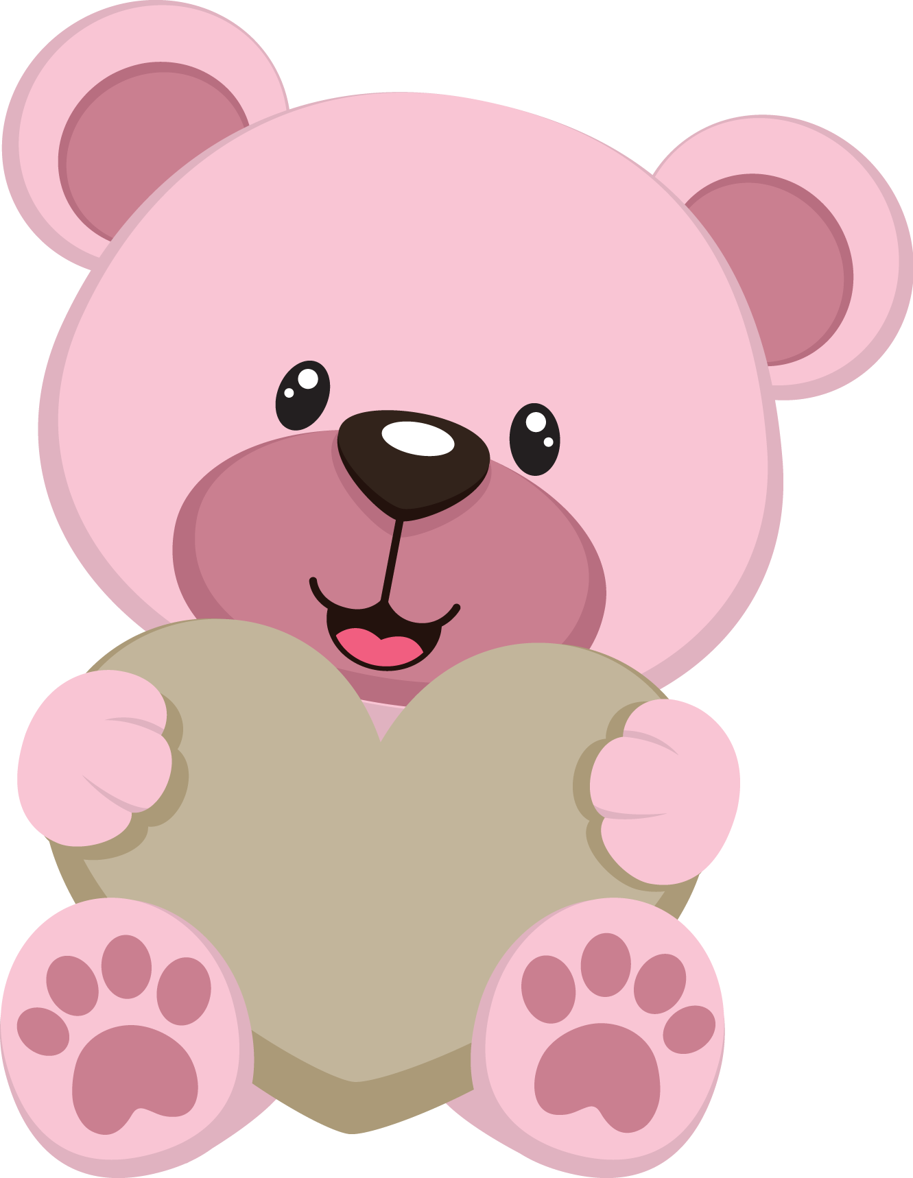 Post With 599 Views - Pink Teddy Bear Clipart (1331x1718)