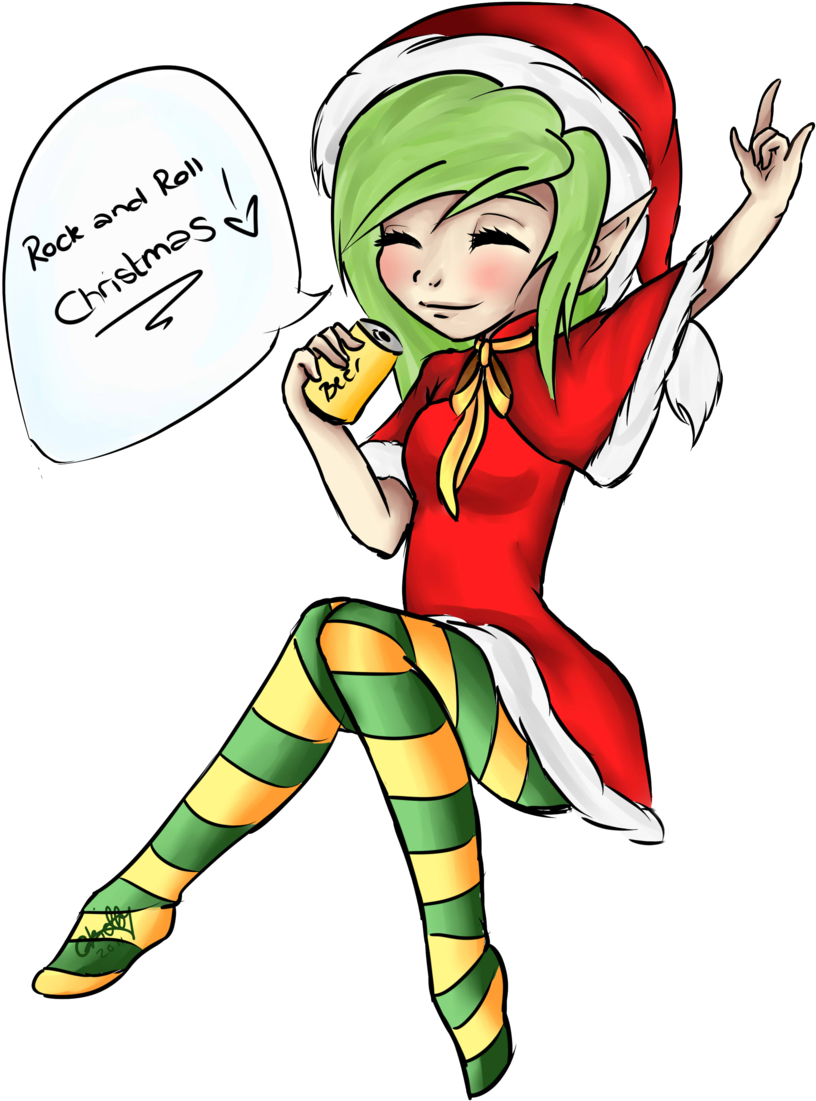 Drunken Elf - Cartoon (900x1273)