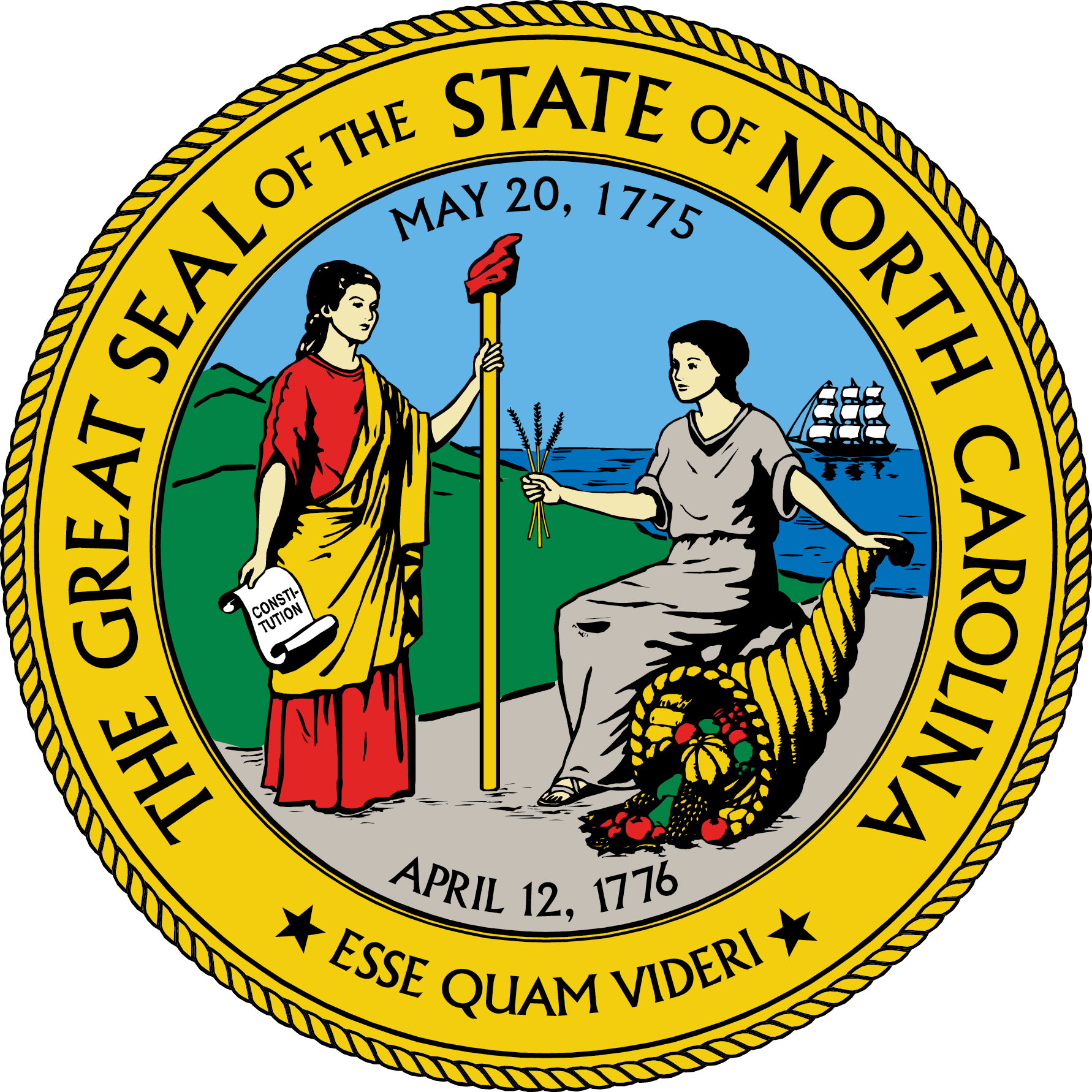 North Carolina Council For Women - North Carolina State Seal (1782x1782)
