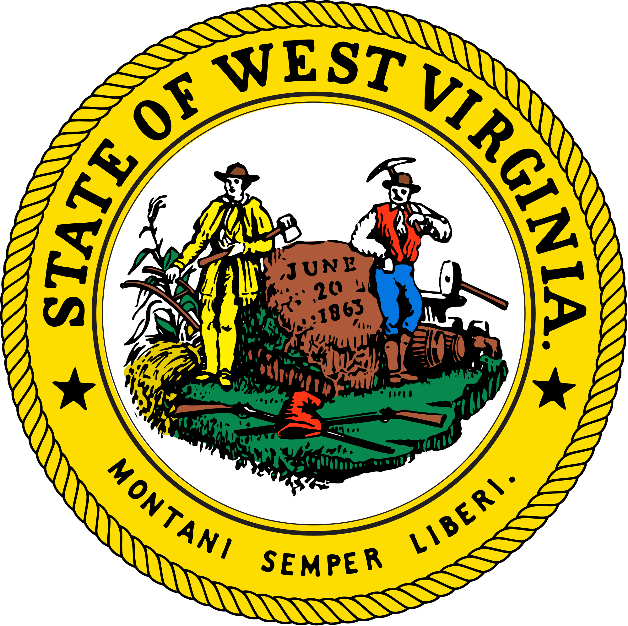 Seal Of West Virginia - West Virginia State Seal (2000x1993)