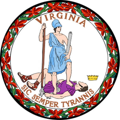 Virginia, Va State Seal - Virginia, Va State Seal (500x500)
