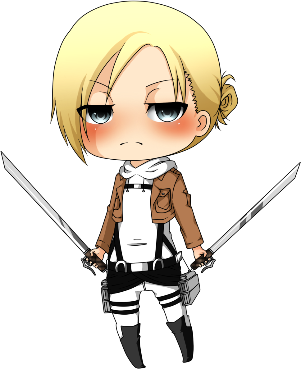 Anime, Syreii, Attack On Titan, Annie Leonhardt, Fanart - Attack On Titan Annie Chibi (1024x1268)