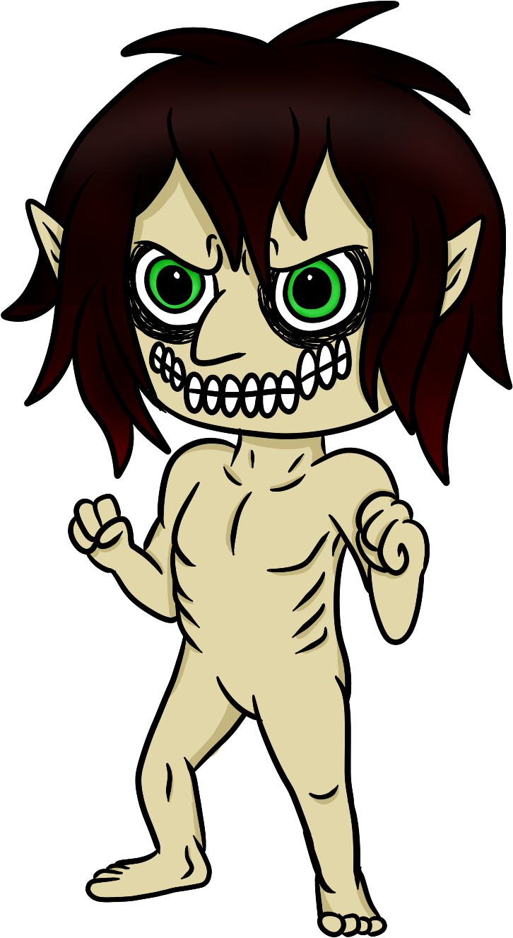 [attack On Titan] Eren Titan Chibi By Niwinoodle - Attack On Titan Eren Png Chibi (1000x1400)