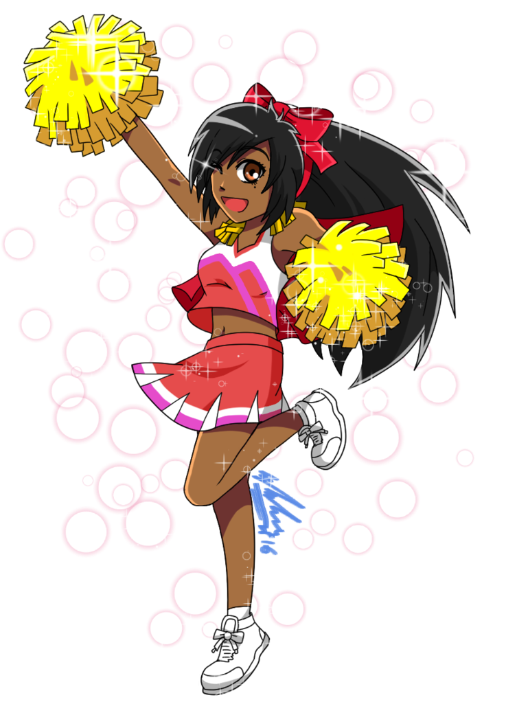 At With Landra15- Cheerleader Katia By 13kitty95 - Cartoon (765x1044)