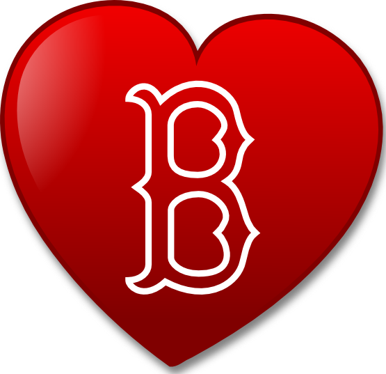 Pray For Boston Heart 2 555px - Boston Red Sox Logo Hd (555x537)
