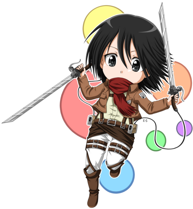 Mikasa By Endless-rainfall - Mikasa Kawaii Png (889x899)