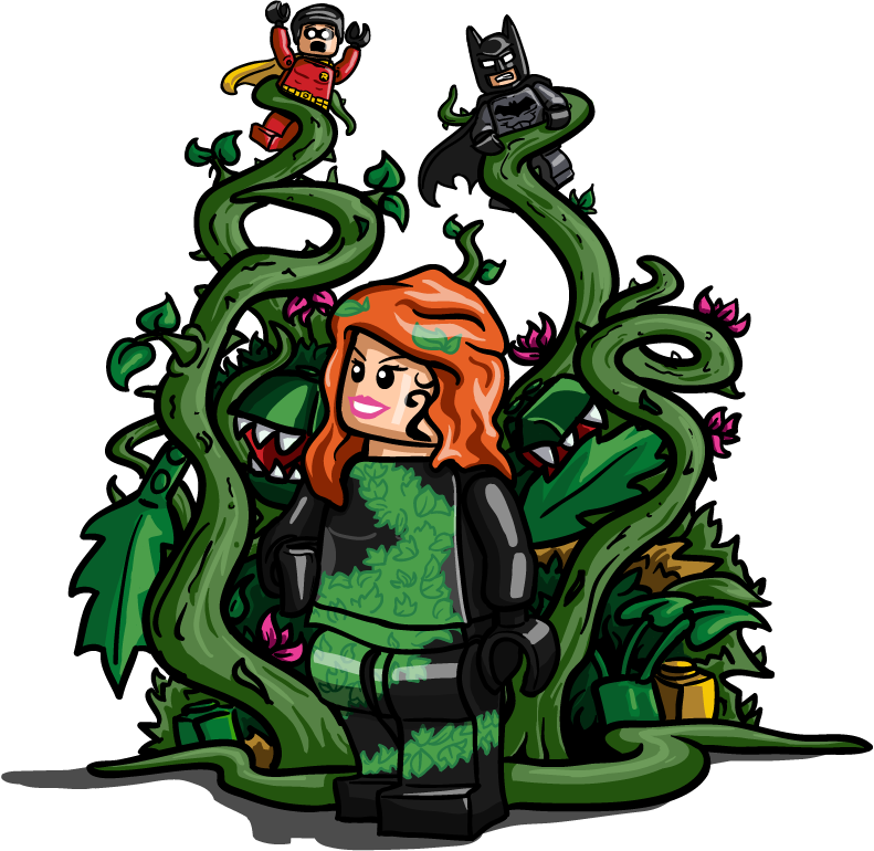 Lego Poison Ivy By Catanas192 - Edre Poison Ivy Multifunctional Magic Headscarf (791x770)